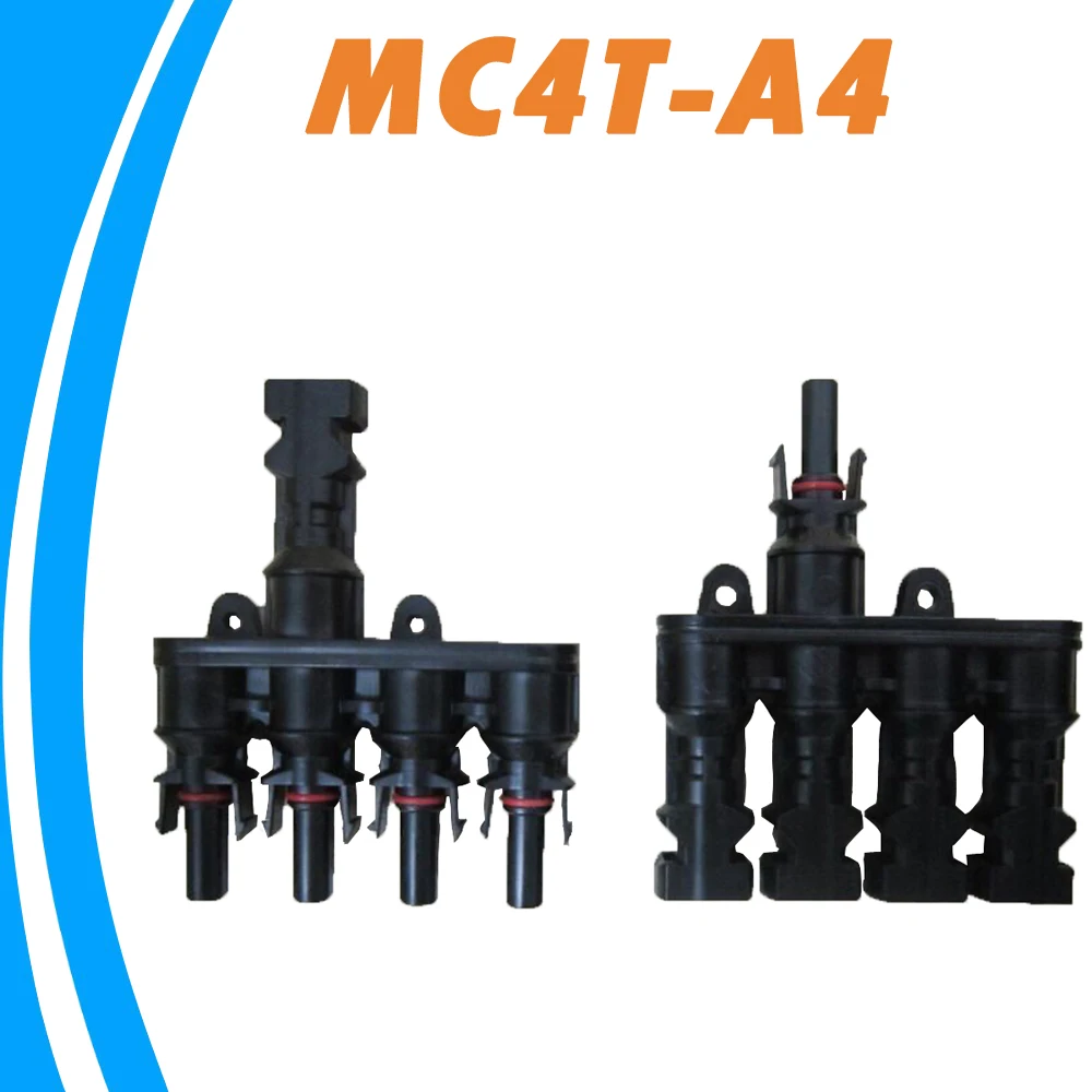 

1 pair M/FM Solar Panel MCX 4 to 1 T Branch 30A Solar Panel Connector Cable Coupler Combiner MCX Panel Cable Connectors