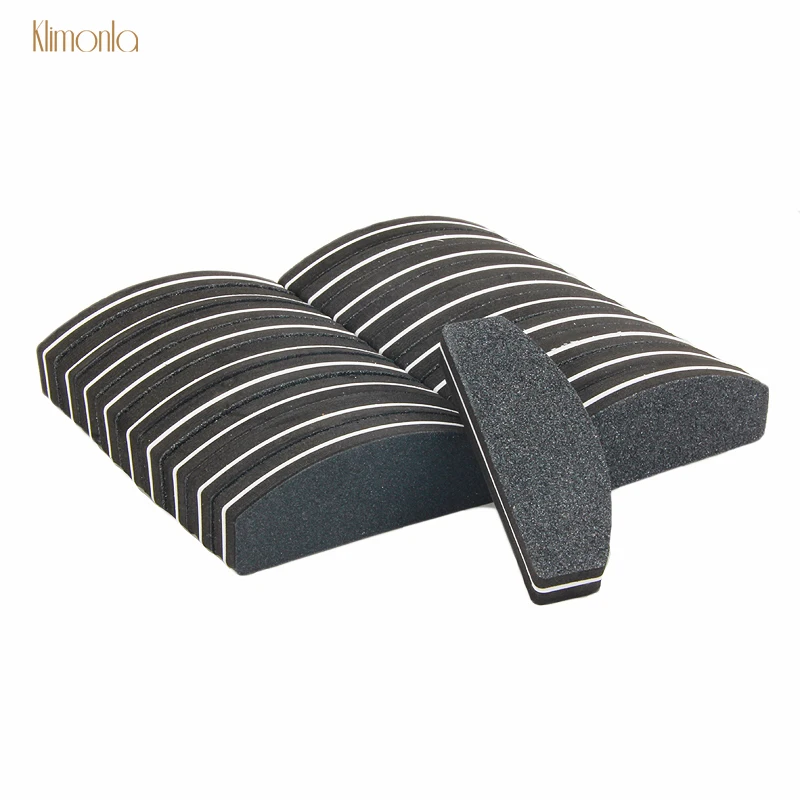 

20pcs Black Mini Nail File 100/180 Nail Sanding Trimmer Buffers Cuticle Remover Sponge Manicure Sets For Nail Polish Tools