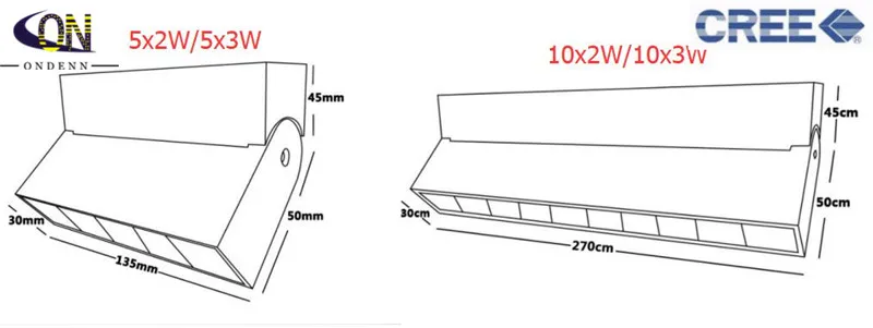 CREE Dimmable 10 Вт 15 Вт 20 Вт 30 Вт Светодиодный фонарь AC110-220V светодиодный рельсовый фонарь теплый холодный белый Встраиваемый трек прожектор