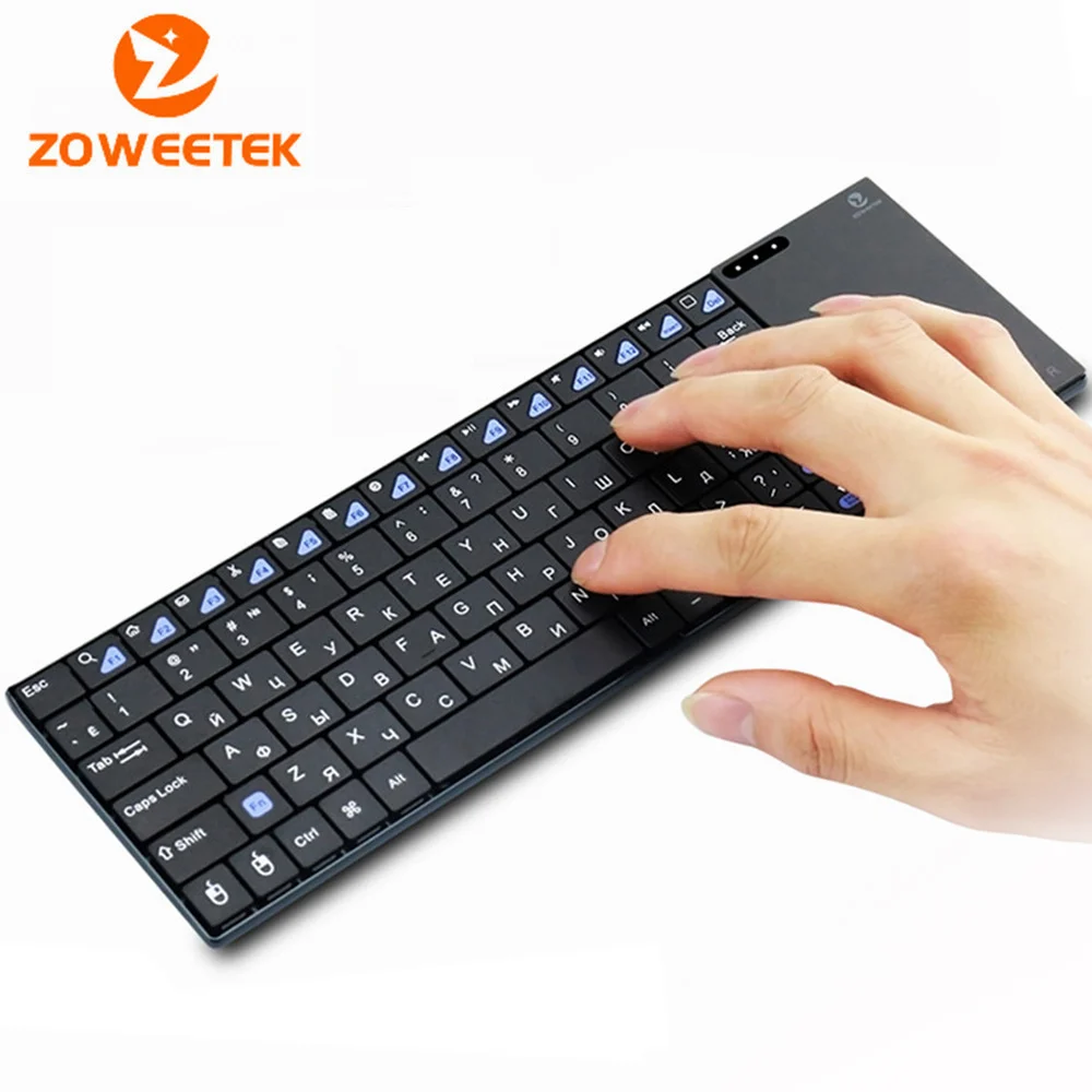 Zoweetek-teclado sem Fio Genuíno com Touchpad e Mouse para pc Tablet Android tv Box Iptv Iptv Genuíno I12plus 2.4g
