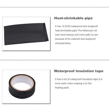 

Dustproof Heated Grip Kit Film Non-destructive Motorcycle Throttle Pads