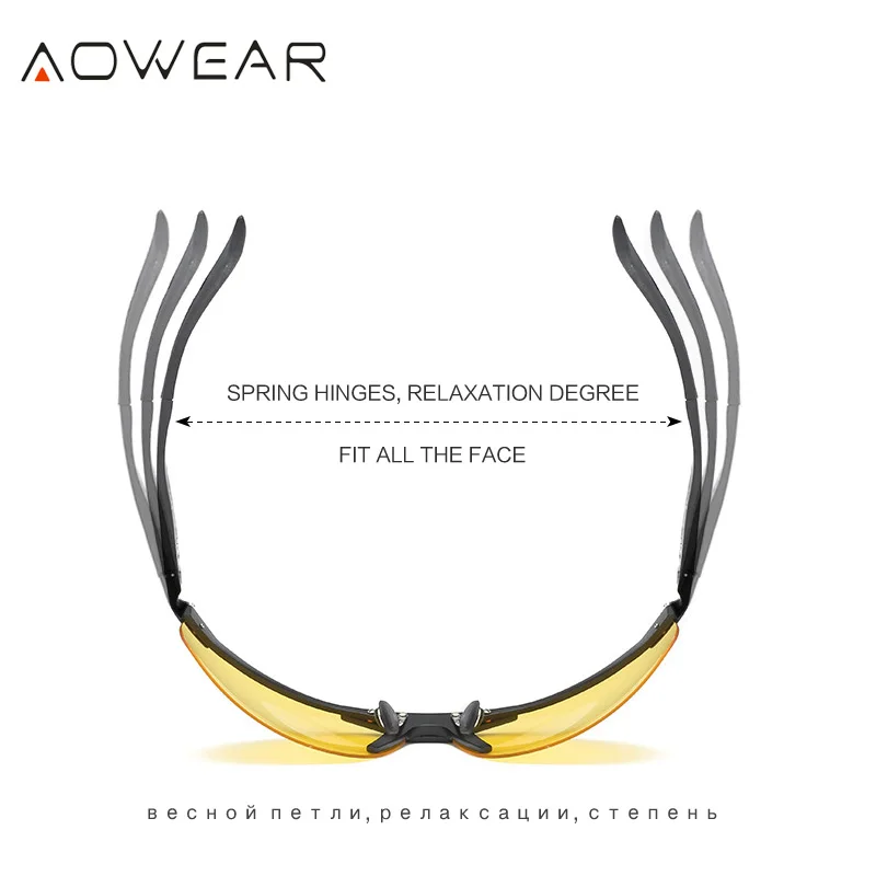 AOWEAR HD очки ночного видения мужские высококачественные алюминиевые спортивные