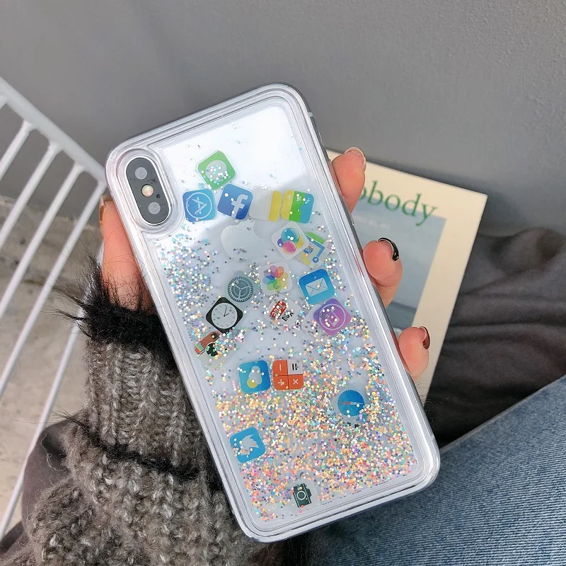 Прозрачный черный/белый/розовый блестящий чехол для iphone 6/6S 7 8 Plus X XS XR MAX|Бамперы| |