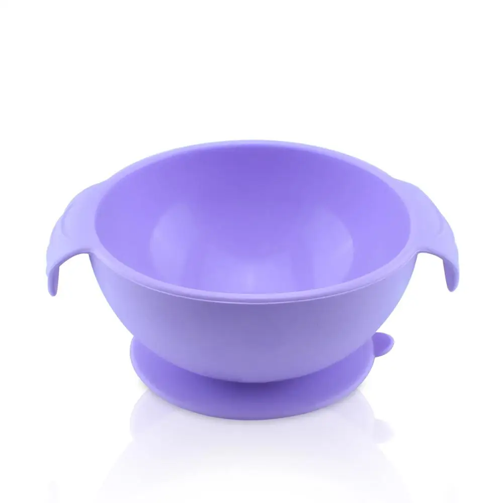 FISSMAN детская посуда миска для кормления 320 мл силиконовые миски для еды - Цвет: Purple