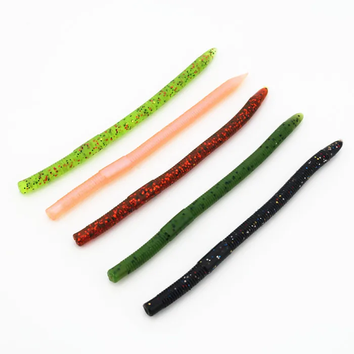 12.5cm soft worm fishing lure bait 10pcs/lot multi colors in Fishing