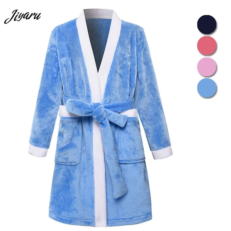 New Kids Bath Robes Flannel Sleepwear Baby Robes Children Bathrobes for Girls Boys Clothes Teens Robes Clothing Home Wear