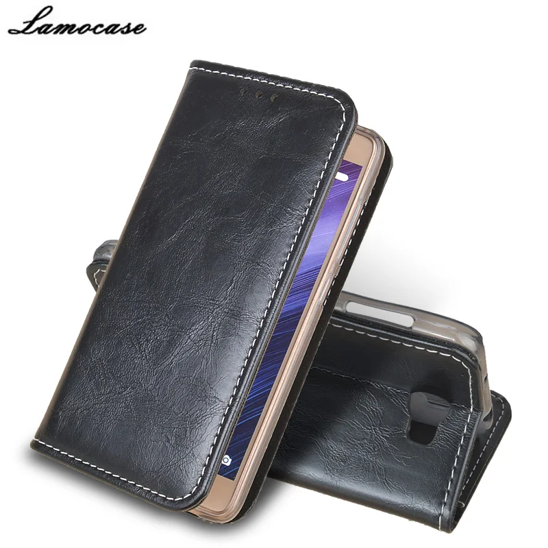 Lamocase для Huawei Y5 II y5ii Case Роскошный кожаный чехол откидная крышка со слотом