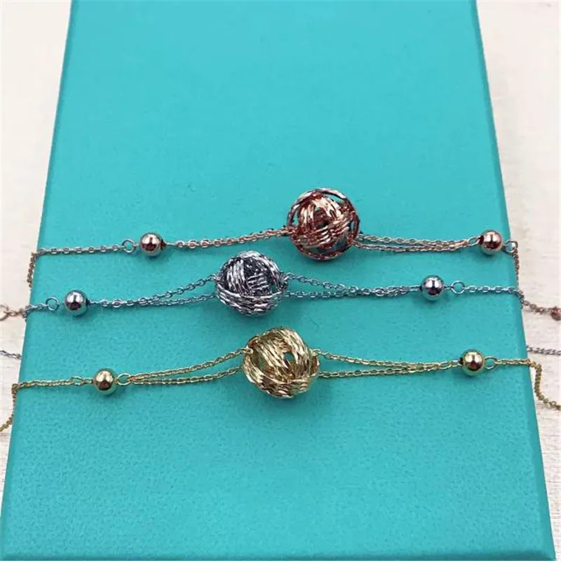 

TIF 925 sterling silver bracelet with adjustable size rounded rose gold and silver gold. Charming original girl gift