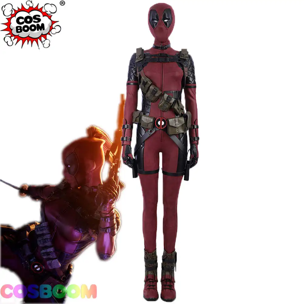 cosboom lady deadpool cosplay costume1_
