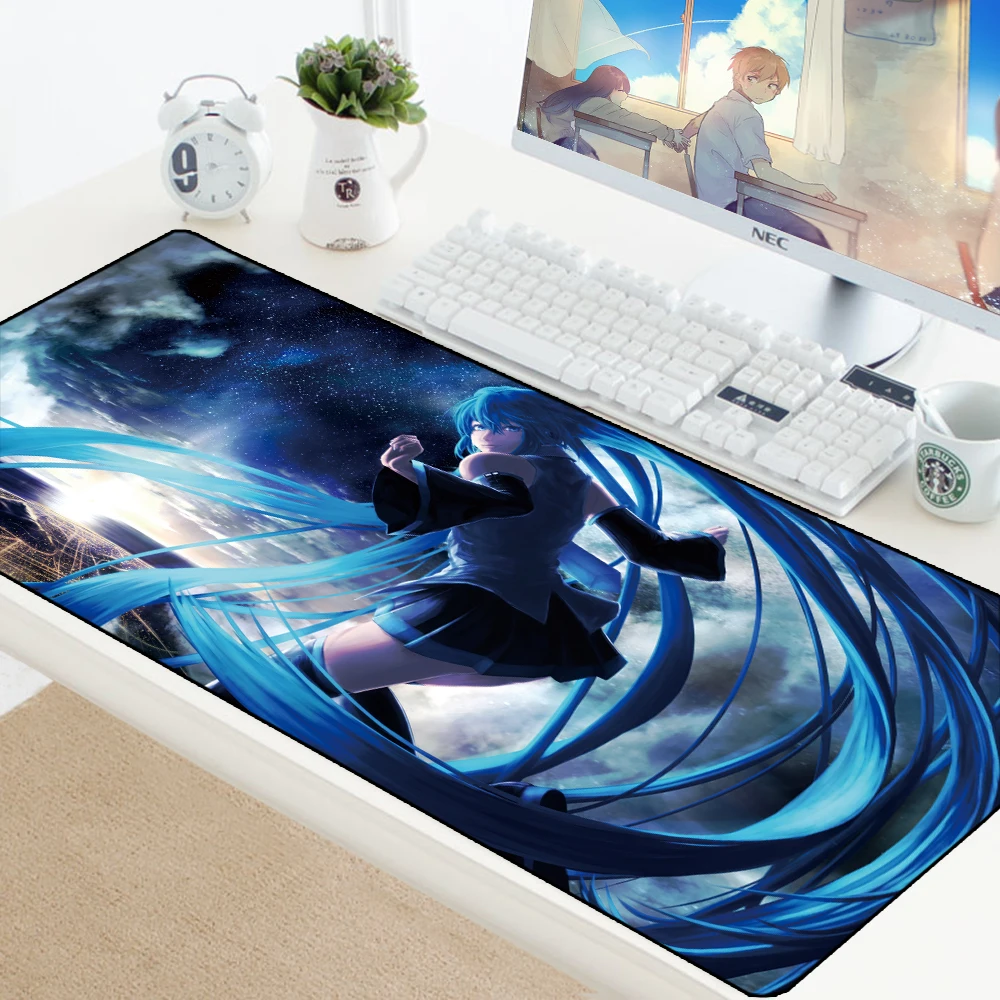 

XL Large Mouse Pad Sexy Anime Hatsune Miku Gaming Mousepad Rubber Keyboard Desk Mats for Computer PC Laptop Notebook 700X300mm