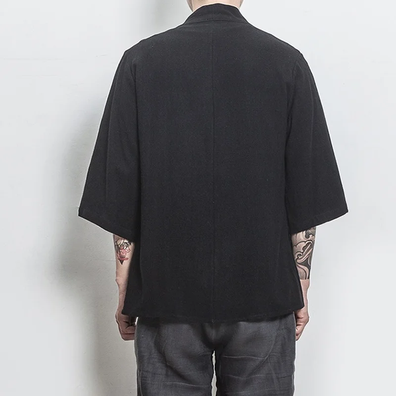 Kimono men yukata shirt samurai clothing costume mens haori karate Japanese streetwear clothing Japanese kimono traditional T466