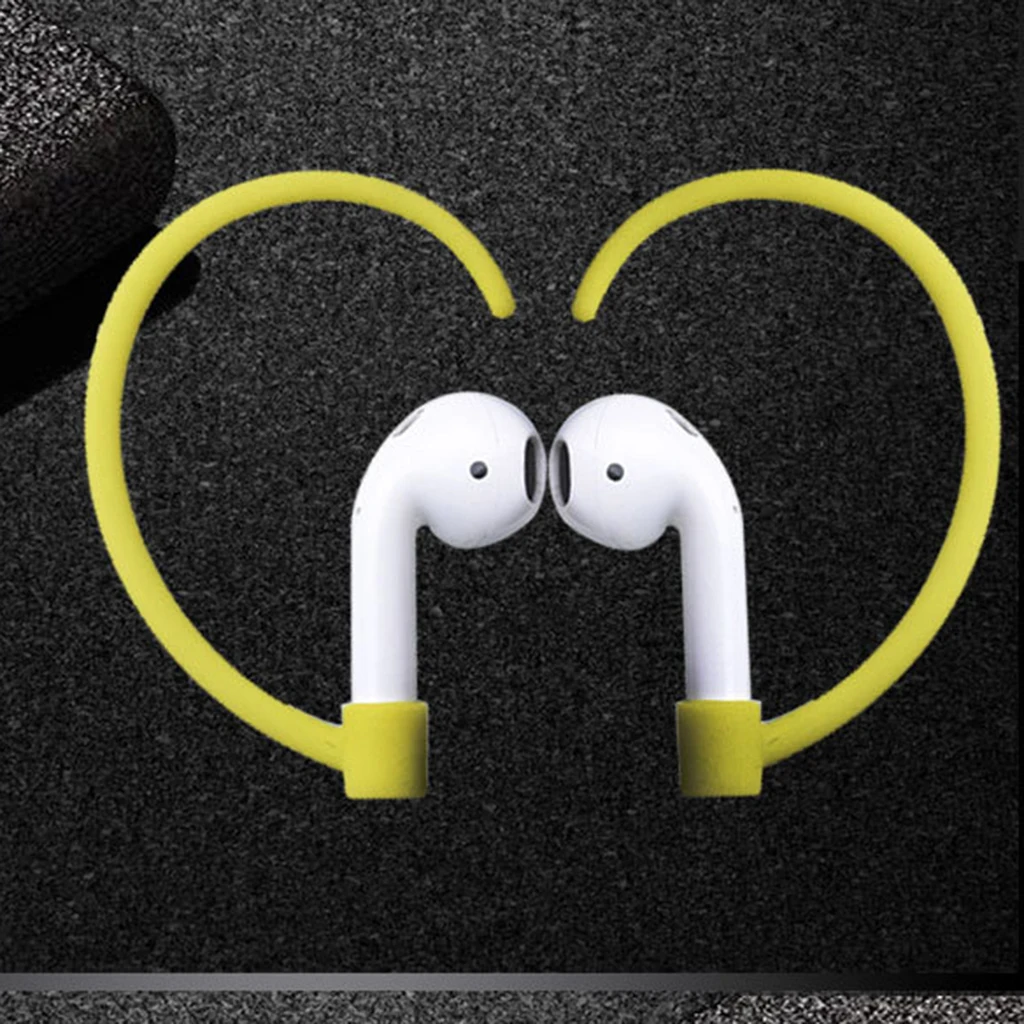 1 Pair Silicone Gel Anti-lost Ear Hook Hang Earloop Holder for Apple AirPods iPhone 7 7Plus 8 8Plus X Earpods Left and Right