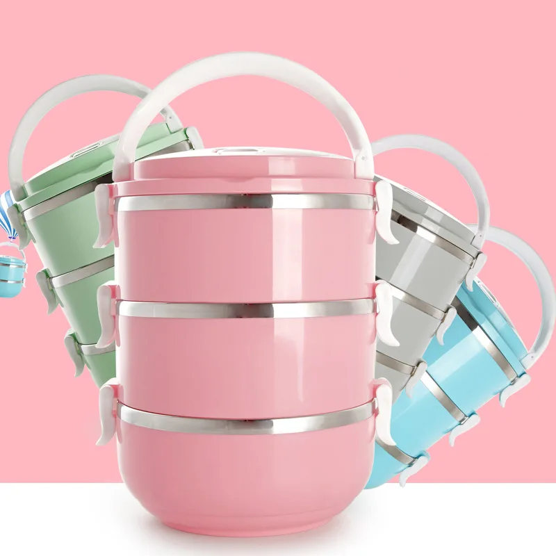 Japanese Stainless Steel Japanese Bento Boxs Portable Food Container Lunchbox For Kids Shcool Thermal Lunch Box Storage Box