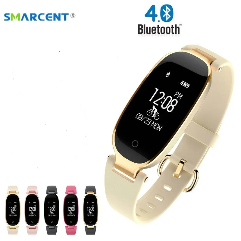 

S4 Bluetooth Waterproof Lady Smart Watch Fashion Women Ladies Heart Rate Monitor Fitness Tracker S3 Smart band for Android IOS