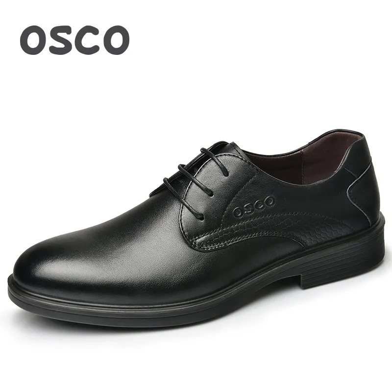 OSCO/Летняя британская повседневная обувь в деловом стиле мужская деловая Черная