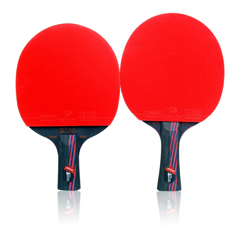 Гибридная деревянная ракетка для настольного тенниса Lemuria, 9,8, брендовая качественная, двойная, для лица, прыщи, синяя резиновая ракетка для пинг-понга, tenis de mesa