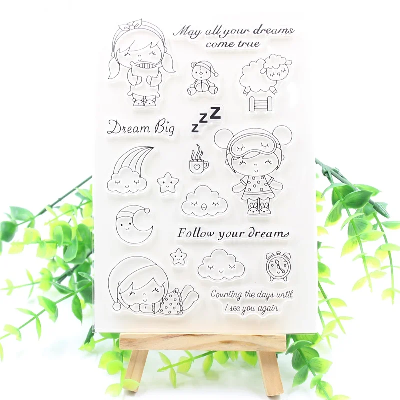 

YPP CRAFT Follow Your Dreams Transparent Clear Silicone Stamps for DIY Scrapbooking/Card Making/Kids Fun Decoration Supplies 571