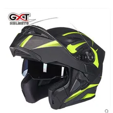 GXT flip up motorcycle helmet double lense full face helmet Casco Racing Capacete with inner sun visor can put bluetooth headset