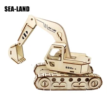 A Kids Toys 3D Wooden Puzzles Tractor Model 3D Wood Toys For Children 105 Pcs Educational Toy A Good Hobby Gift Puzzles knl hobby j deere model a tractor agricultural vehicle safety model gift act ertl 1 16