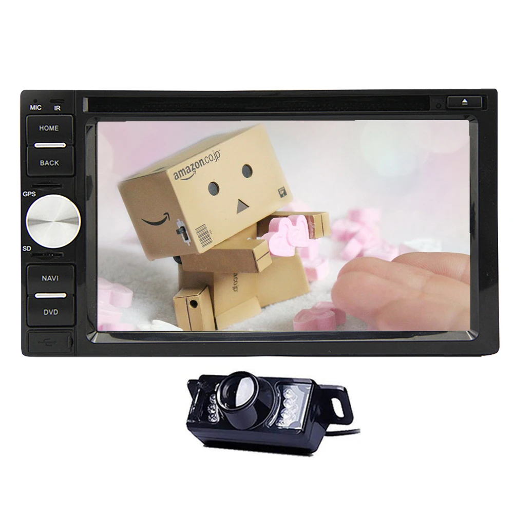 PC Receiver Car Stereo Auto radio Audio Car Video System Head Unit BT Audio Double Din CD DVD Player In Dash Motorized EQ Subwoofer iPod RDS win 8 Rear View Camera