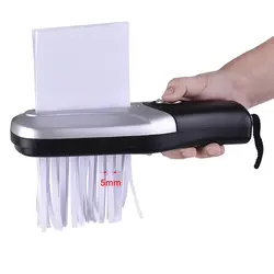 Портативный ручной измельчитель бумаги Резак A6 в сложенном виде A4 полосы резки USB/на батарейках режущий аппарат для домашнего офиса