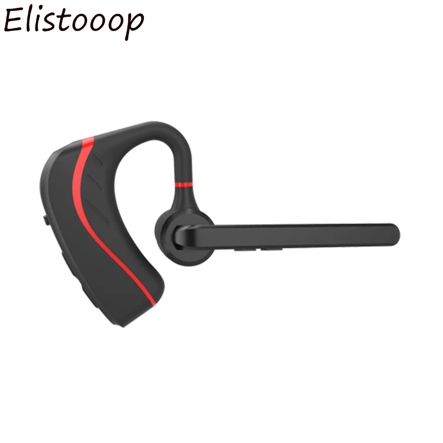Elistooop, автомобильные стерео беспроводные Bluetooth наушники с громкой связью, V4.1, микрофон высокого разрешения, автомобильный смартфон с шумоподавлением - Цвет: RED