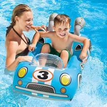 Children Cartoon Racing/ Sharks/ rocket/car water patrol Dinghy Sitting circle Floating Inflatable Raft Float Swim Accessories
