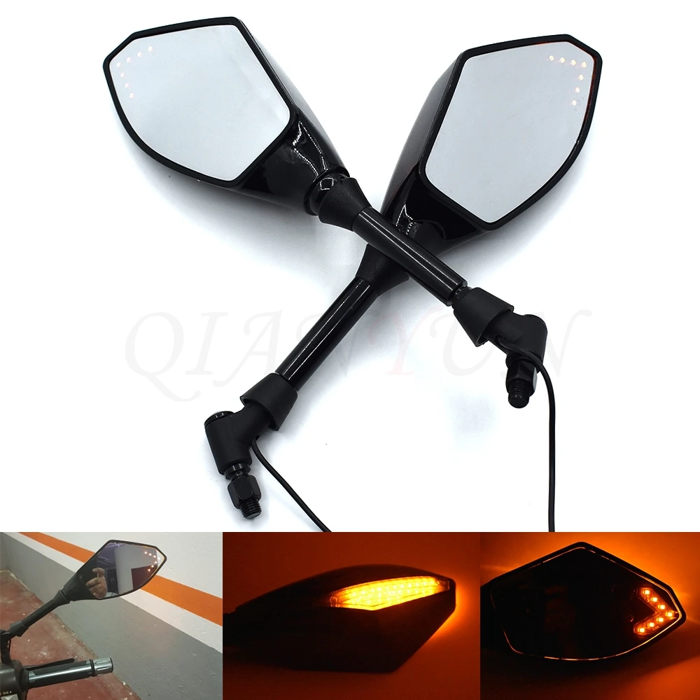 

Motorcycle LED Turn Lights Side Mirrors Turn Signal Indicator Rearview Mirror for Suzuki GSXR600 GSXR750 GSXR1000 GSR600 GSR750