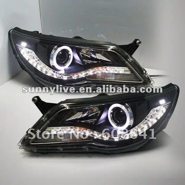 

For VW Tiguan LED Head Lamp Angel Eyes 2010 V1 Type