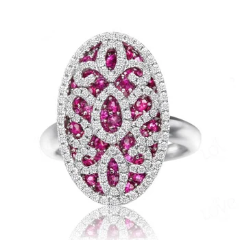 

Promotions Qi Xuan_Red Stone Luxury Rings_Real Rings_S925 Solid Silver Fashion Red Stone Rings_Manufacturer Directly Sales