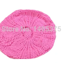 120 шт/партия, модный Дамский берет, плетеный мешок шапка, вязаная крючком теплая зимняя Лыжная Шапка Кепка, шерстяная вязаная