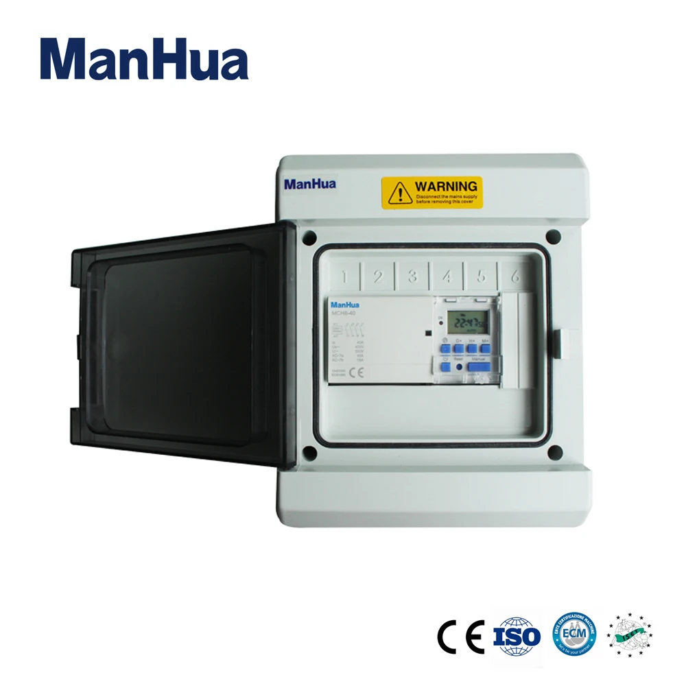 

Manhua 40A Three Phase MT153C-40 With Water Proof IP65 Digital Timer Switch Control Box