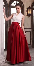 2015 neue Heiße Verkaufende Freie Verschiffen A-line Abendkleider Satin Gerade Ball Party Hohe sleeve Robe Ärmel Dresse Dame Kleid
