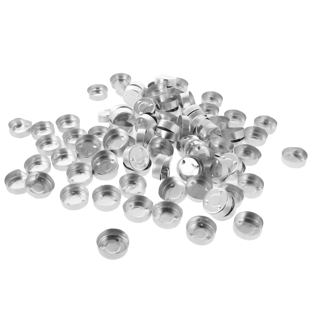 200Pcs Empty Aluminum Tealight Cups DIY Candles Tealight Containers Case Candle Making Mold Tools