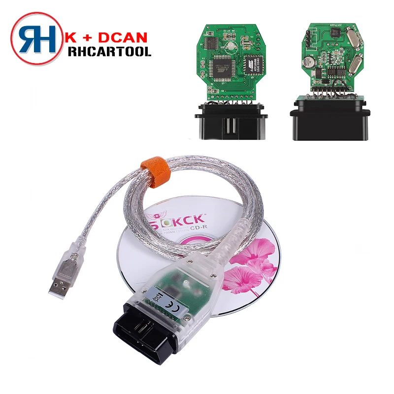 

OBD2 INPA Ediabas K+D CAN diagnostic Auto cables With FT232RL for BMW Interface USB with 20 Pin to 16 pin adapter free shipping