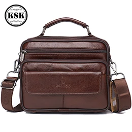 Мужская сумка кожаные сумки из натуральной кожи сумка через плечо Роскошная дамская сумочка с откидным верхом модные мужские сумки через плечо KSK - Цвет: coffee 8209