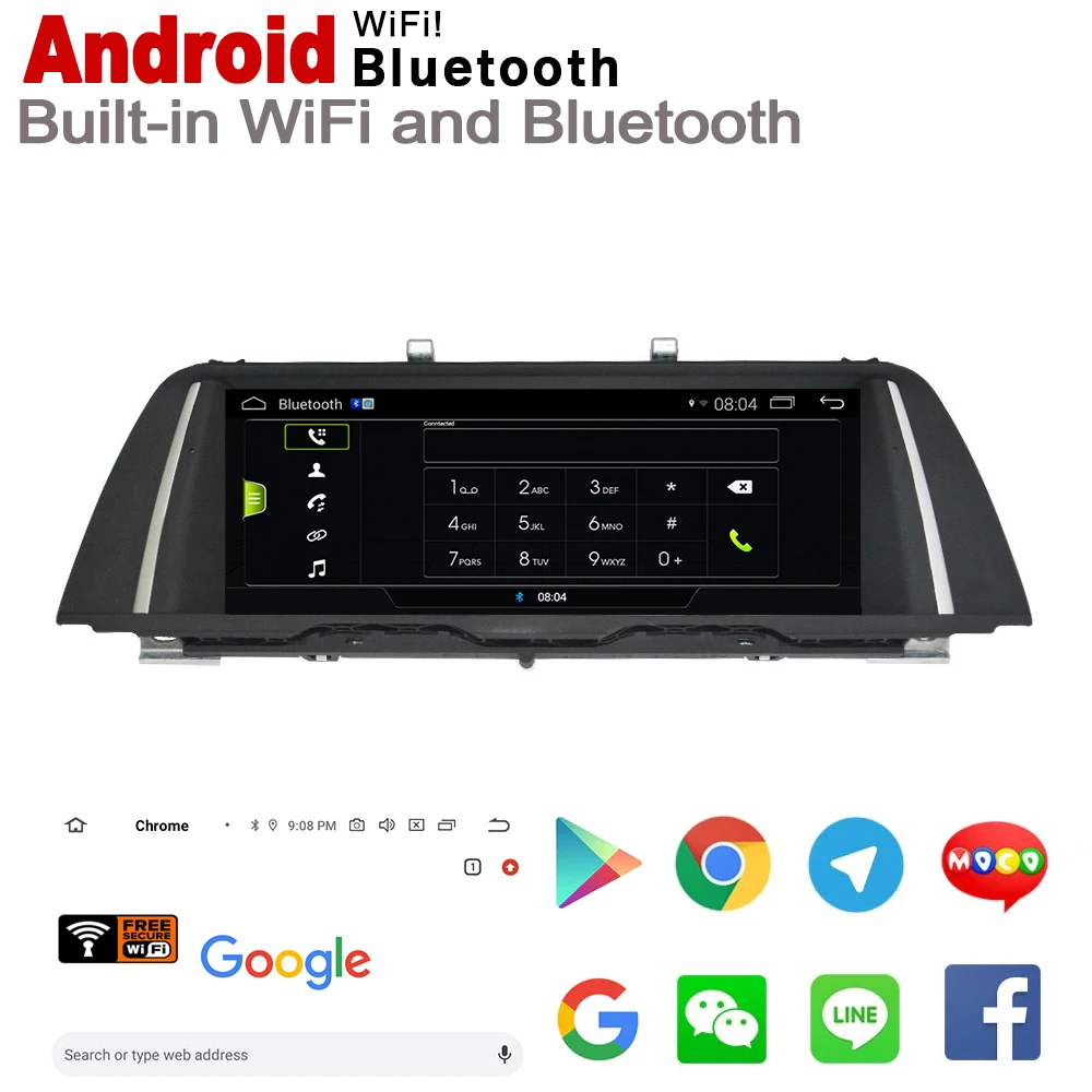 Excellent 10.25" HD Screen Stereo Android 7.0 up Car GPS Navi Map For BMW 5 F10 F11 2009~2012 CIC Original Style Multimedia Player Radio 4