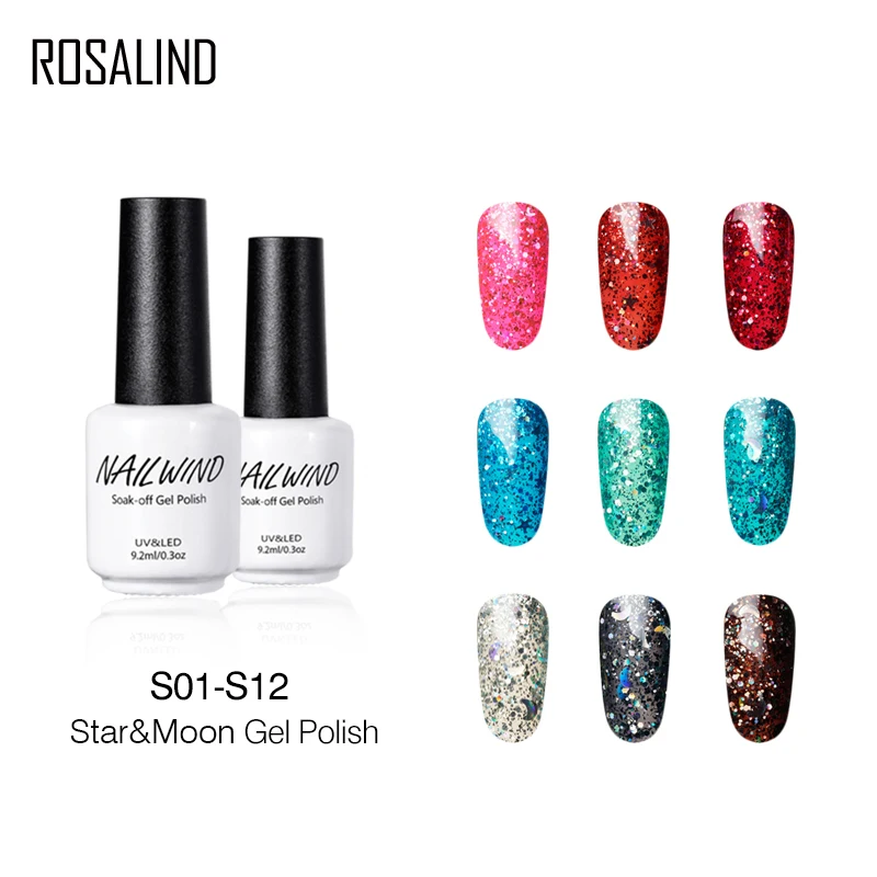 Clearance Discount ROSALIND 9.2ML Gel Nail Polish Star & Moon UV Cured Vernis Semi Permanent Varnish | Красота и здоровье