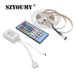 SZYOUMY 3014 SMD RGB светодиодный гибкие полосы света внутреннее DC12V 5 м/катушка 1200 светодиодный s 4 линии лента домашняя декорационная лампа +