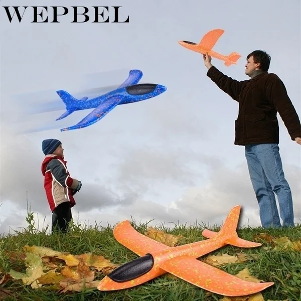 

WEPBEL Outdoor Epp Hand Thrown Glider Hand Throwing Toy Plane Children's Toy Round/parallel Flight Mode