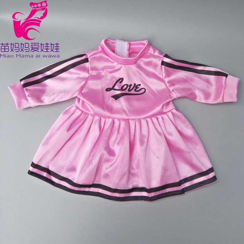 Кукольная одежда для детей 17 дюймов 43 см, розовое платье для новорожденных, одежда для девочек 18 дюймов, Кукольное платье, Прямая поставка