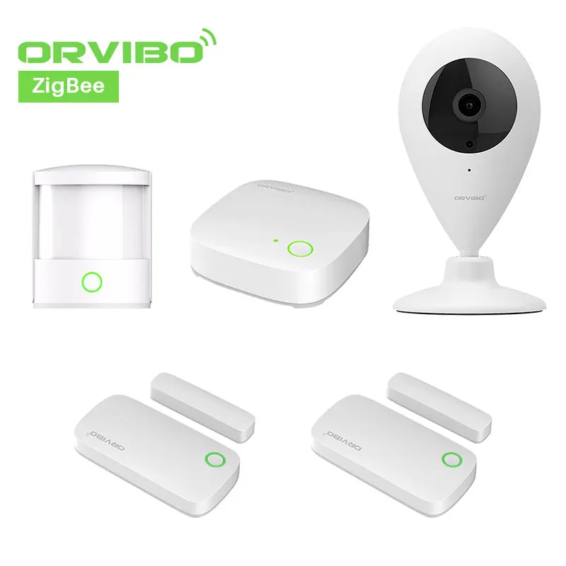 Orvibo Zigbee Беспроводной умный Комплект охранной сигнализации умный минихаб WiFi IP Webcam датчик двери окна датчик движения приложение управление