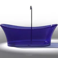 1750x750x680mm New Design Resin Acrylic Bathtub Colored Freestanding Artificial Stone Rectangular Bathroom Tub RS6520-1A 2