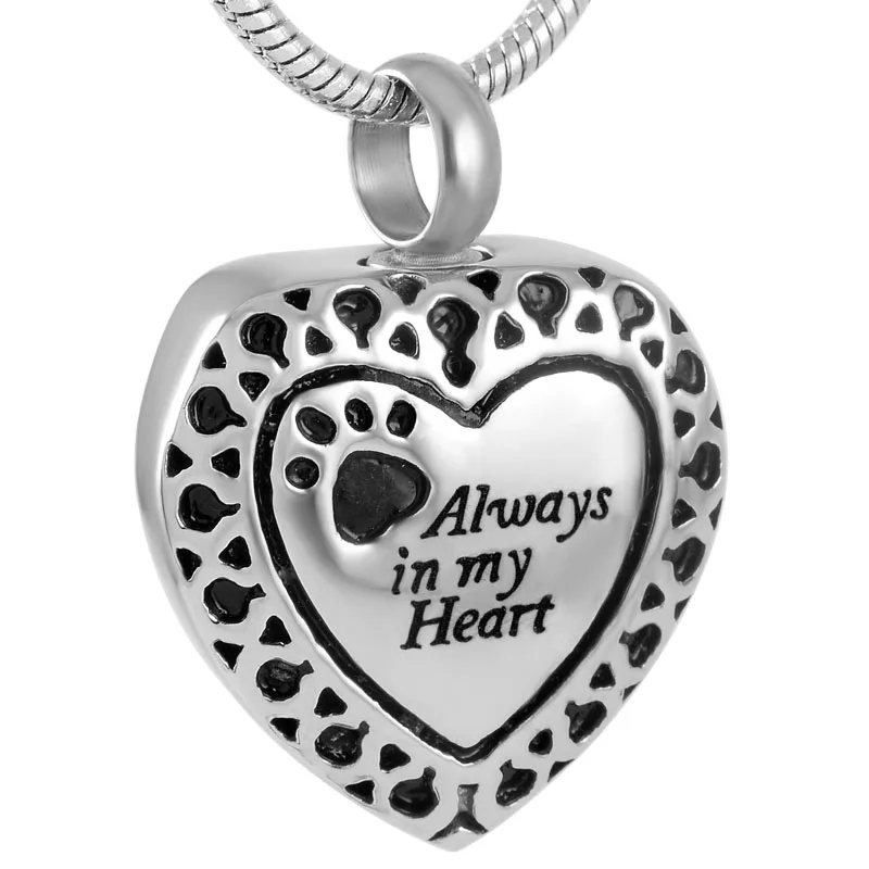 IJD9188 Classic Style Pet Ashes Keepsake Memorial Urn Pendant Engraving