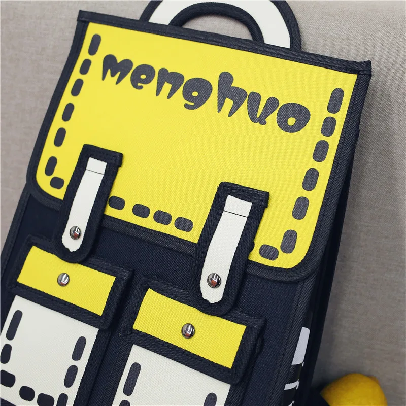 Menghuo 3D Anime Bag Cartoon Women Backpack School Bag 3D Style Canvas 2D Travel Drawing Book Mochila for Teenagers Girl Mochila (15)