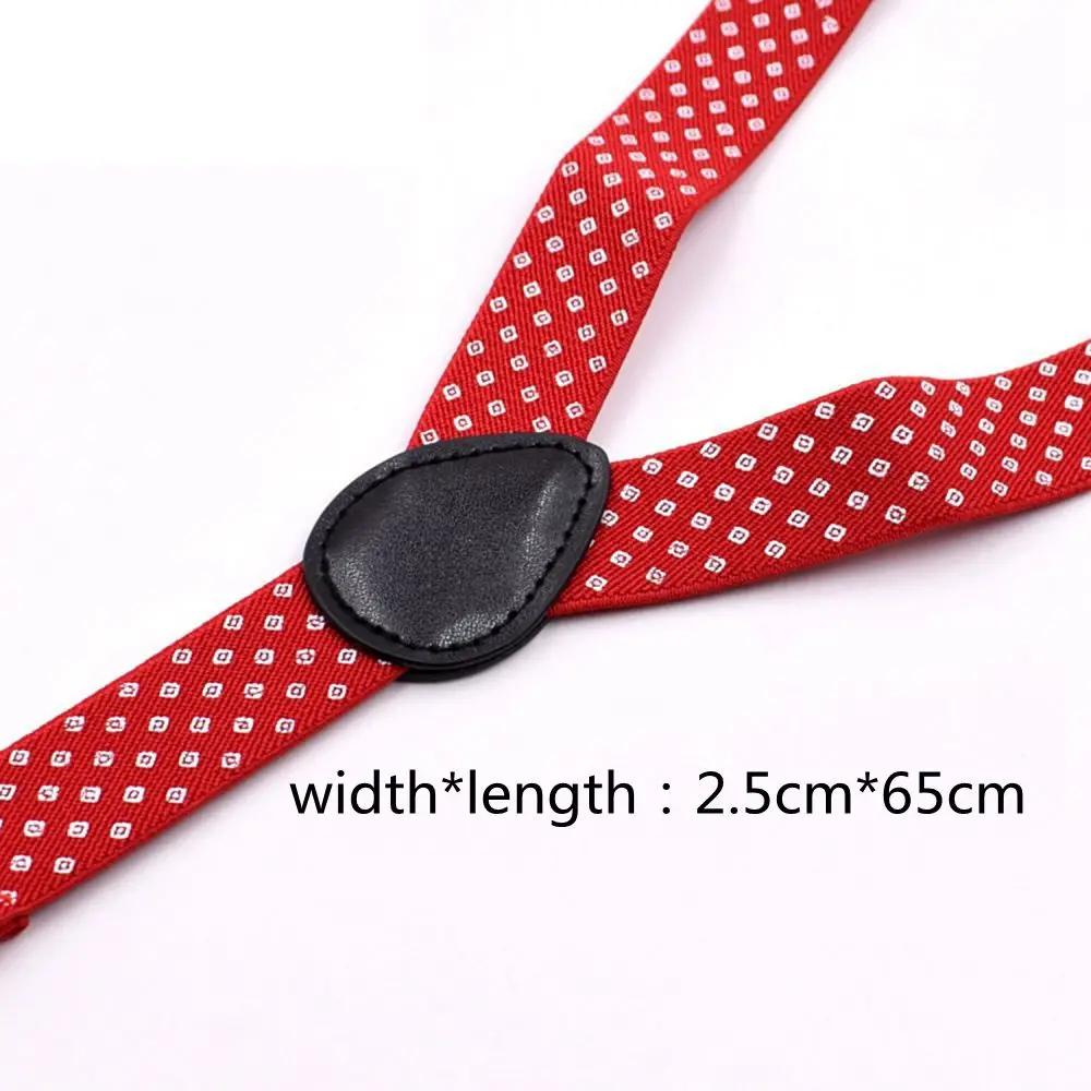 AEbone Red Dot Bow Tie Set Braces Suspenders For Girl Elastic Strap Suspensorio For Children Rosy Purple Jartiyer Tirantes Sus10