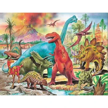 

2019 New DIY Diamond Painting Cross Stitch animal dinosaur 5d Diamond Embroidery Mosaic New Year Decoration child Gift L197