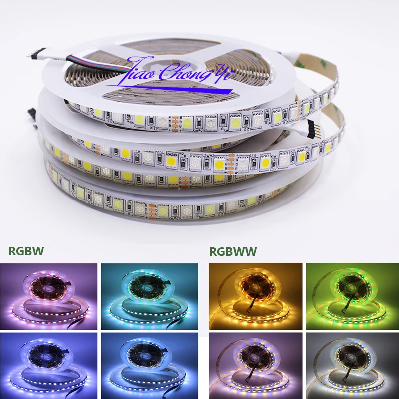 

Hot DC12V LED Strip 5050 96LEDs/m 5M/lot RGBW RGBWW Super Bright 5050 LED Flexible Strip Light RGB + White IP20 IP65 Waterproof