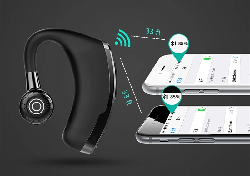V9 Wireless Headset with Mic Voice Control Bluetooth Earphone for Phone Fit on Left Right ear (11)