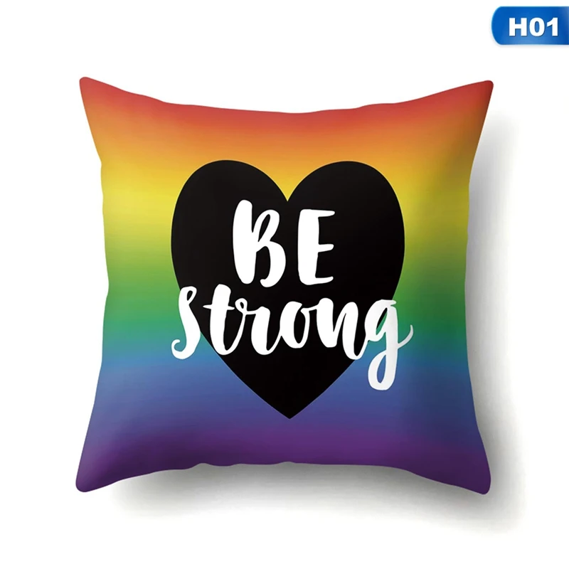 Чехол для подушки Pride Rainbow Peace & Be Strong декоративный чехол дивана|Наволочка| |